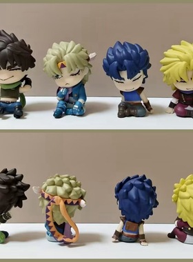 祖国版动漫周边JOJO的奇妙冒险4款靠肩睡凯撒乔纳森静态雕塑手办