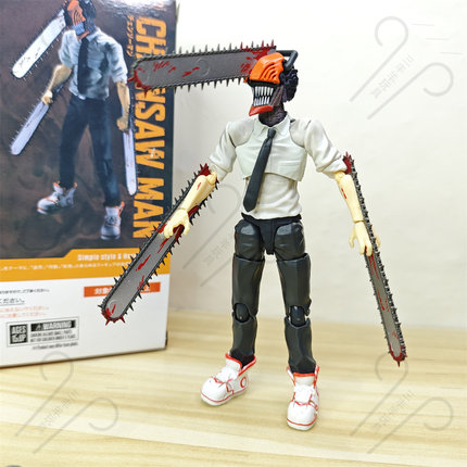 祖国版SHF电锯人链锯人电次 淀治可动手办成品 模型玩具 刀之恶魔