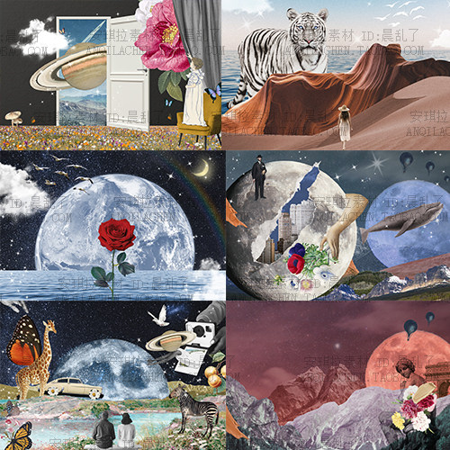 虚幻梦境宇宙星球系列未来超现实psd创意海报