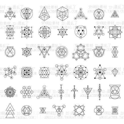 25张个性时尚几何不规则图形星座图案矢量eps设计素材