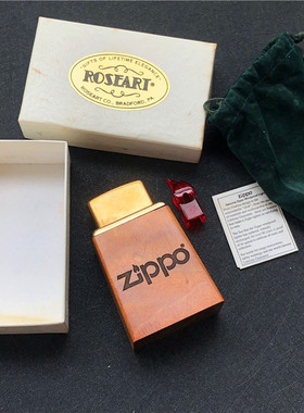 ZIPPO原装正品 2006年 纯铜 ROSEART木头台机