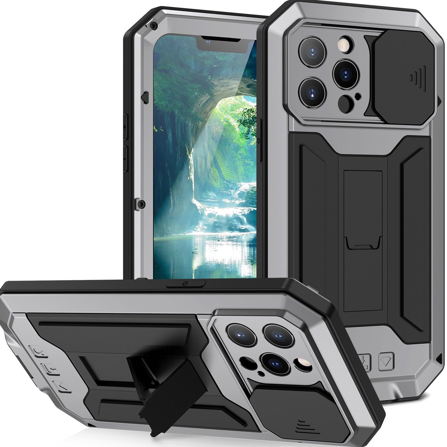 R-JUST二代支架三防系列适用于iphone15金属边框支架三防手机壳,3C数码配件,平板电脑保护套/壳,淘宝优惠券,粉丝福利购,淘宝优惠卷