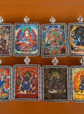 玛哈嘎拉财宝天王黑财神唐卡吊坠