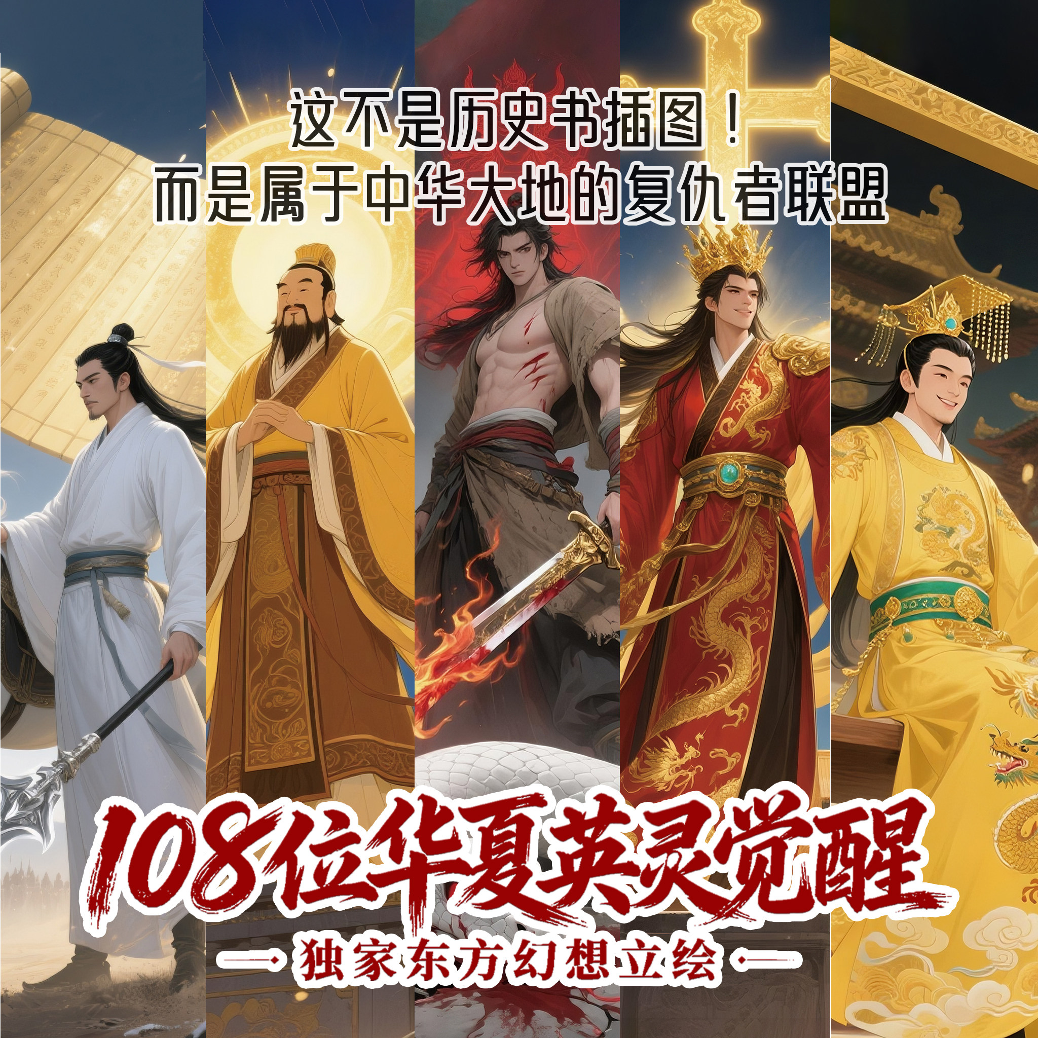 历史人物108英雄原创艺术图鉴插画人物二次元收藏卡牌
