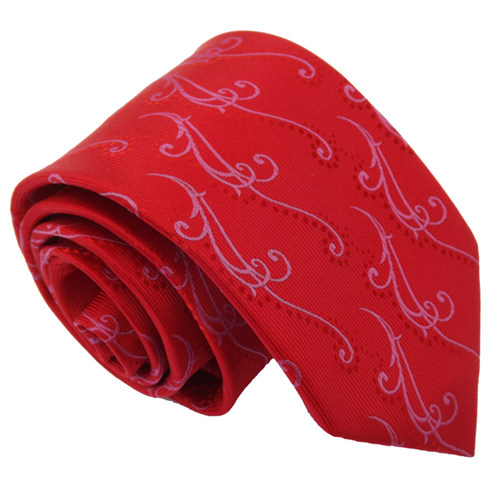 红色腰果花结婚领带