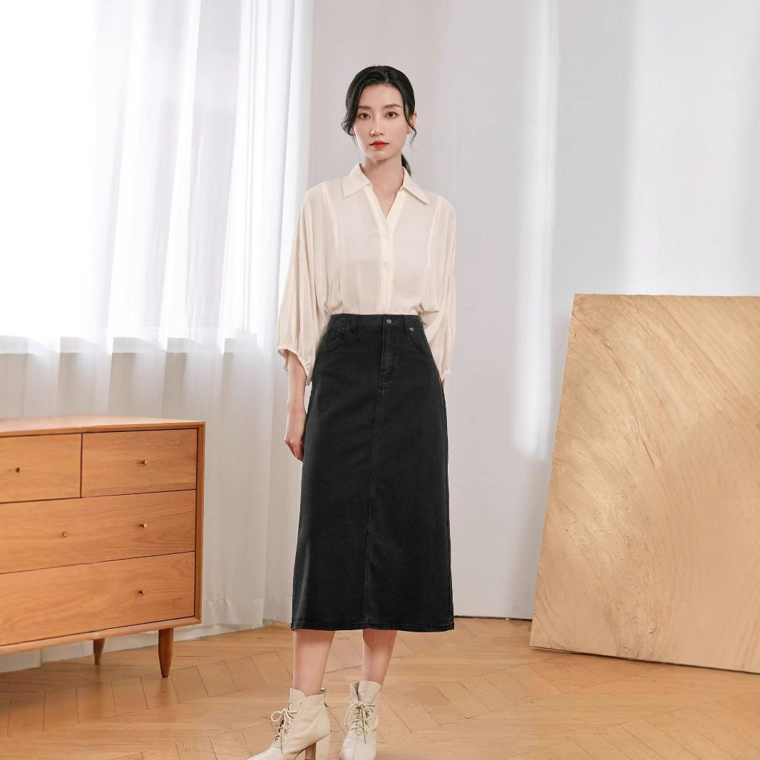 2025秋季新品女装赛尔天丝超垂软气质衬衫女休闲时尚上衣潮女衬衫