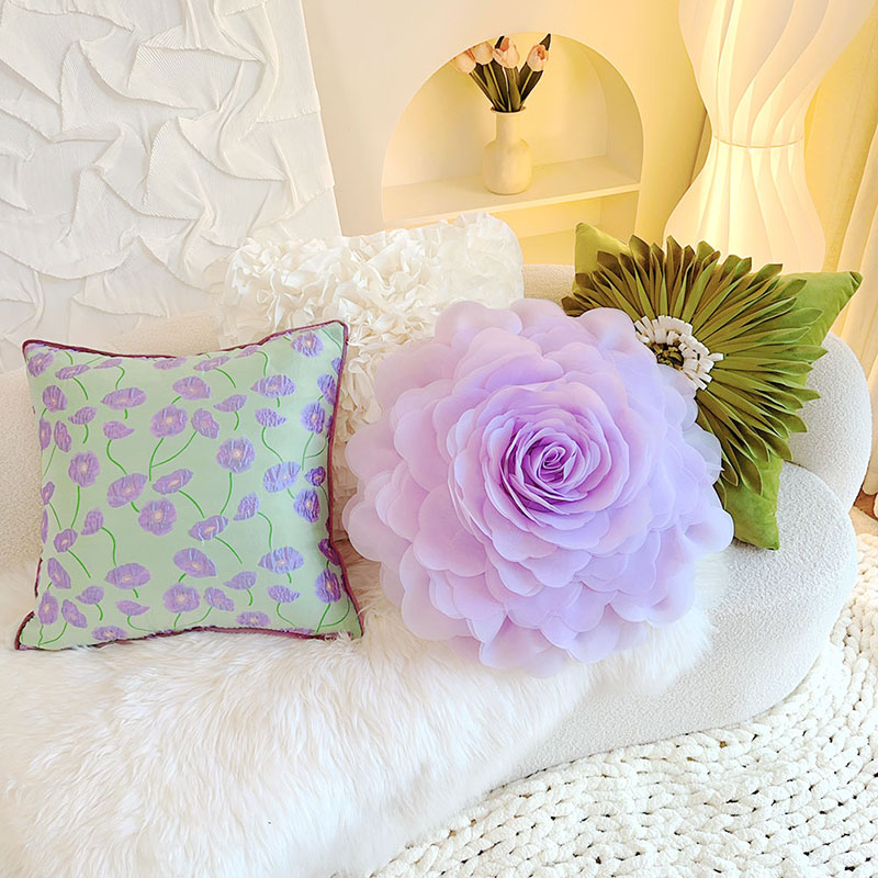 法式田园花朵抱枕客厅沙发靠垫