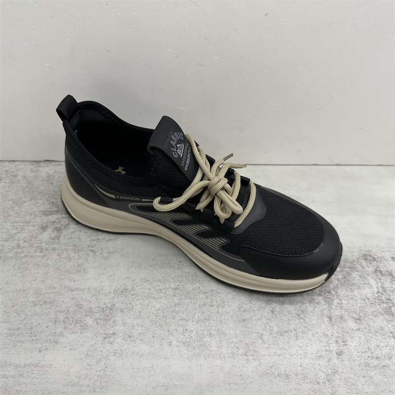 2025新款时尚舒适轻便透气网面男鞋休闲运动系带跑步鞋百搭男鞋