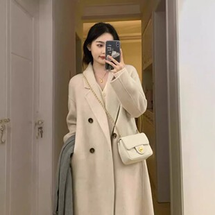 深秋初冬穿搭外套女中长款呢子外套小个子赫本风高级感毛呢大衣