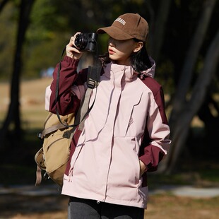 深秋初冬穿搭外套男女可拆卸户外两件套银狐绒防水防风登山冲锋衣