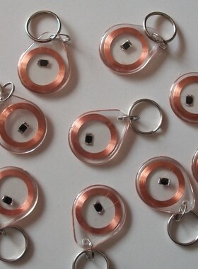 JTRFID4030水滴透明125KHZ低频EM4100/TK4100芯片钥匙扣ID水晶卡