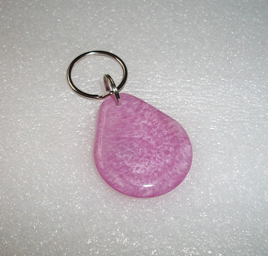 JTRFID4030水滴紫色M1S50芯片钥匙扣IC异形卡IC水晶卡