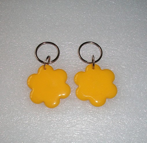 JTRFID3838 梅花形黄色M1S50芯片IC钥匙扣M1异形卡IC水晶异形卡