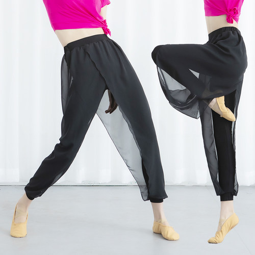 雪纺九分宽松现代健身练功舞蹈裤