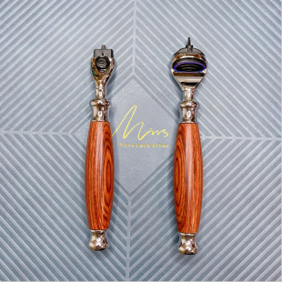 手动剃须刀架金属老式男士3层5层刮胡刀架刀片男士轻奢实木刀柄