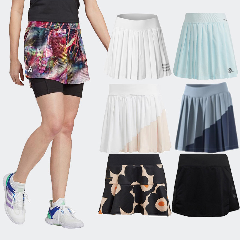 【特价】adidas阿迪达斯女子网球短裙法网百褶半身裙运动服裙子