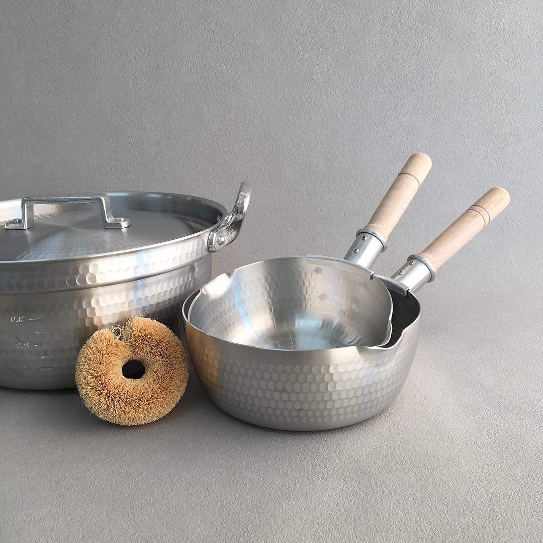 日本制中尾铝传统雪平锅家用煮面锅日式料理汤锅辅食奶锅炸锅n-33