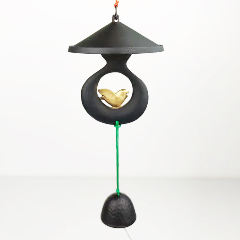 日本南部铁器铸铁风铃雀宿小鸟风铃创意家具挂饰节日礼品吊钟铃铛