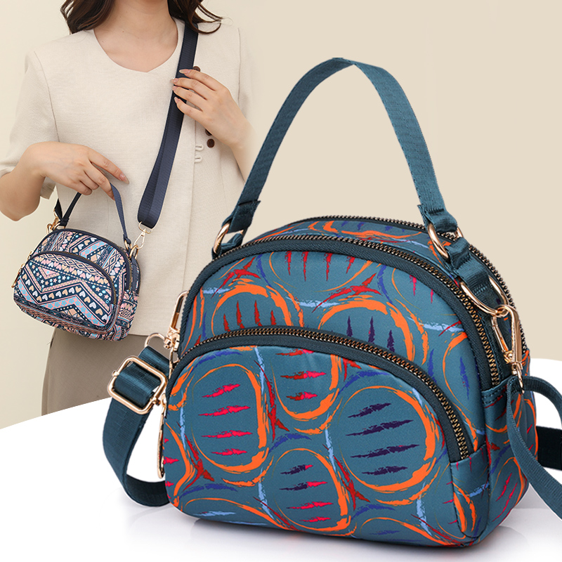 多层包包女百搭单肩帆布包