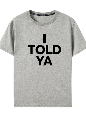 挑战者赞姐赞达亚同款I Told Ya字母短袖t恤男女情侣2025夏季衣服
