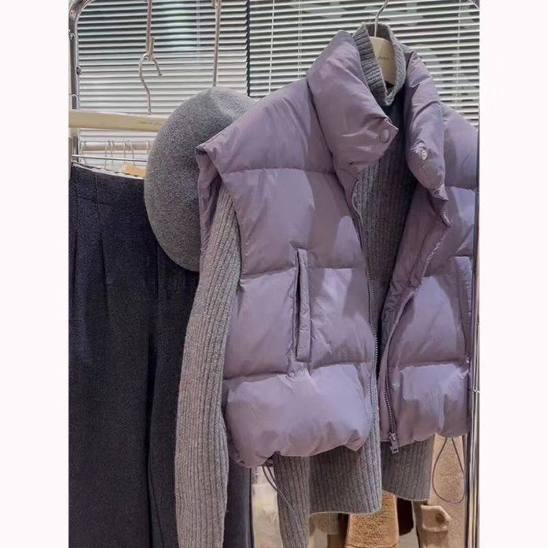 秋冬季新款棉服2025韩版减龄保暖马甲外套女搭显瘦高领毛衣两件套,女装/女士精品,时尚套装,淘宝优惠券,粉丝福利购,淘宝优惠卷