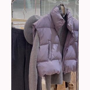 秋冬季新款棉服2025韩版减龄保暖马甲外套女搭显瘦高领毛衣两件套