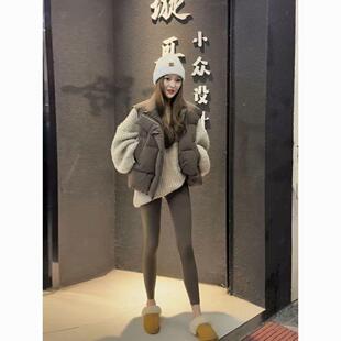 韩版宽松时尚保暖棉服马甲背心女秋冬季百搭显瘦针织衫毛衣两件套