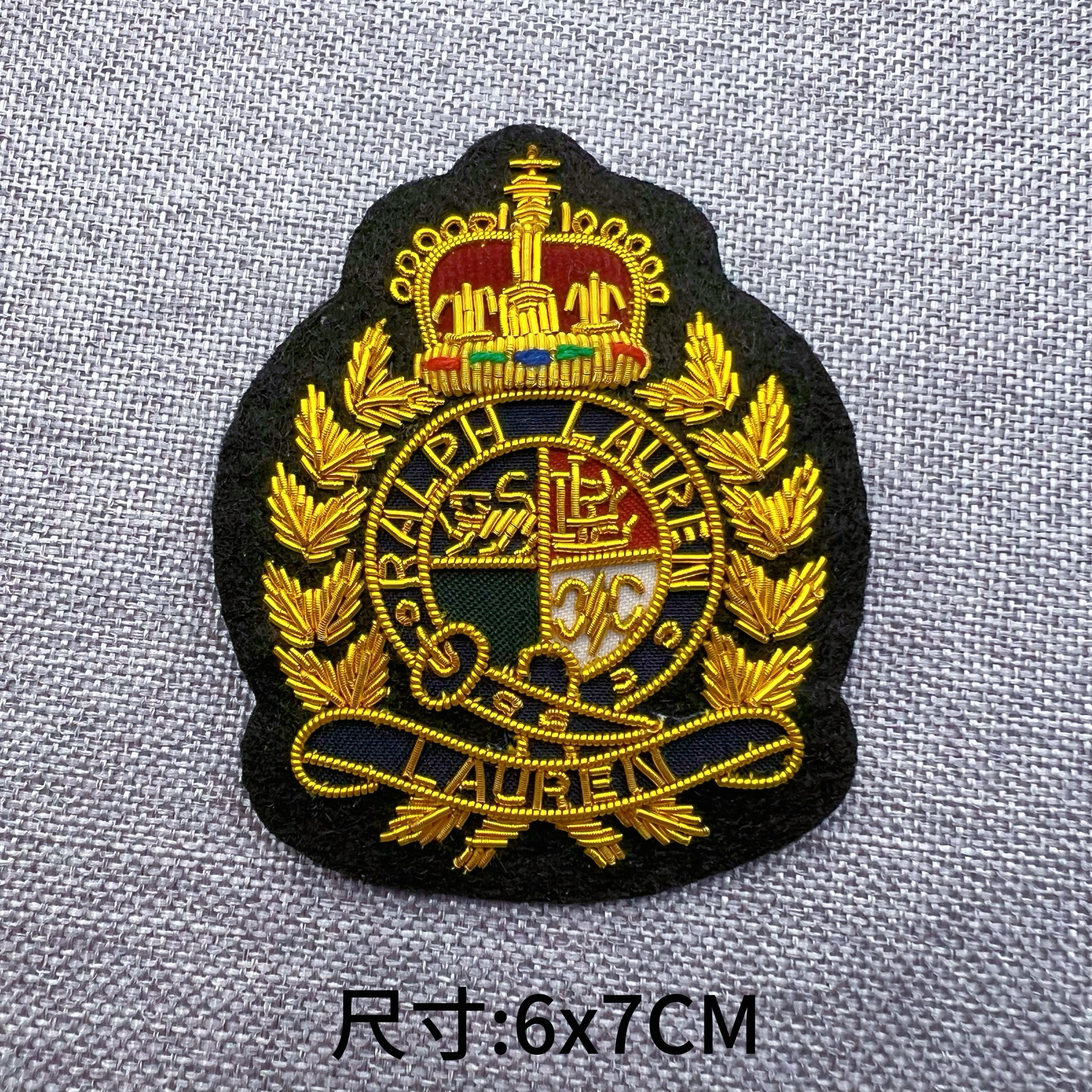 印度丝手工刺绣布贴款徽章POLO胸章高档制服配饰立体法式别针款