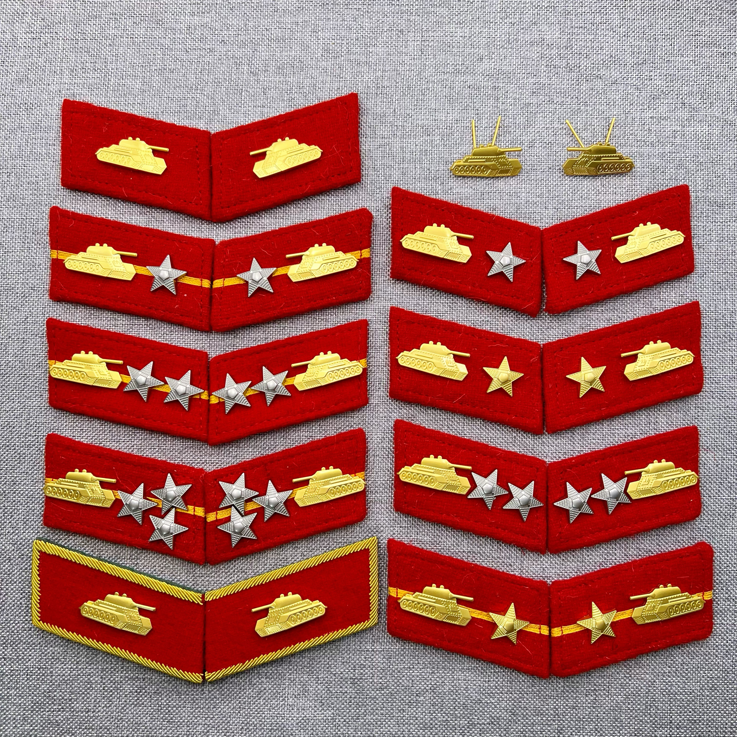 全新精致复刻55纪念品五五式坦克符号装甲领章领花配件影视道具