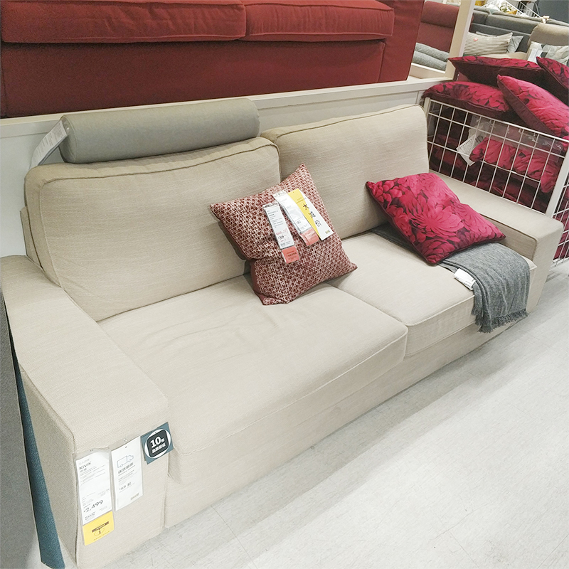 国内宜家奇维 三人沙发布艺大小户型客厅沙发家居上海ikea代购