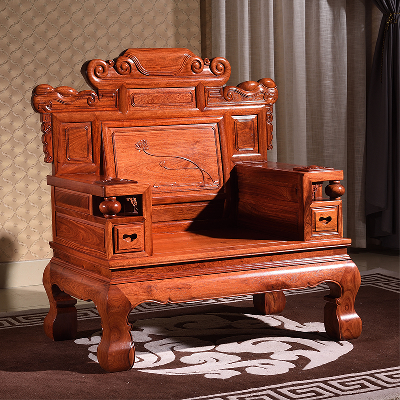 缅甸花梨木财源滚滚沙发