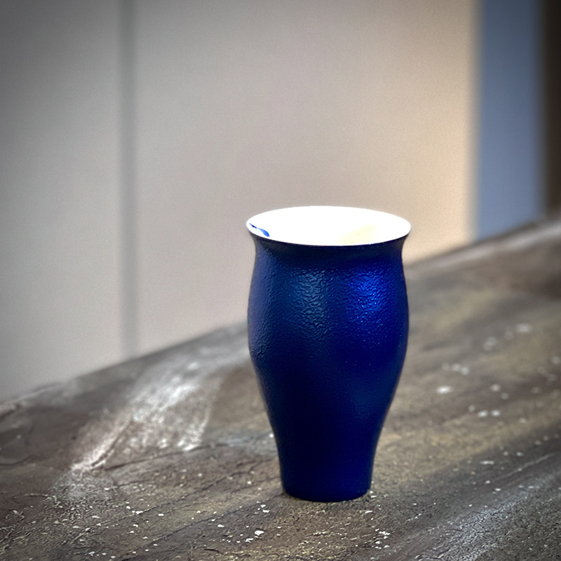 大漆主人杯陶瓷胎螺钿酒杯漆器