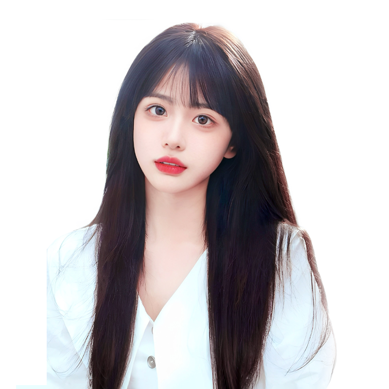 漫画刘海假发女长发真人发丝