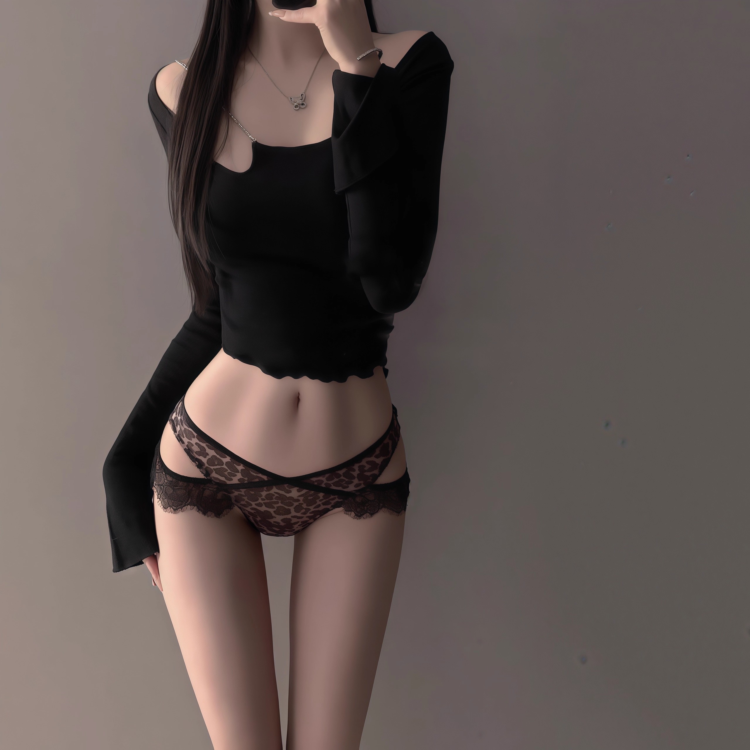 豹纹性感内裤蕾丝新款三角裤女