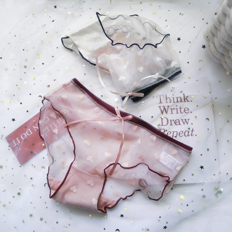 日系网纱低腰透明薄款夏季三角裤