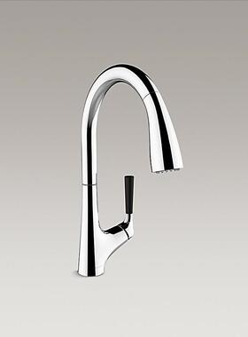 科勒玛雅科K-562T/K-24337-B4-CP厨房抽拉式旋转冷热洗菜盆水龙头