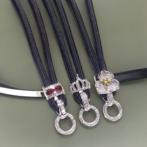 18K金钻石红宝翡翠高货绳挂吊坠