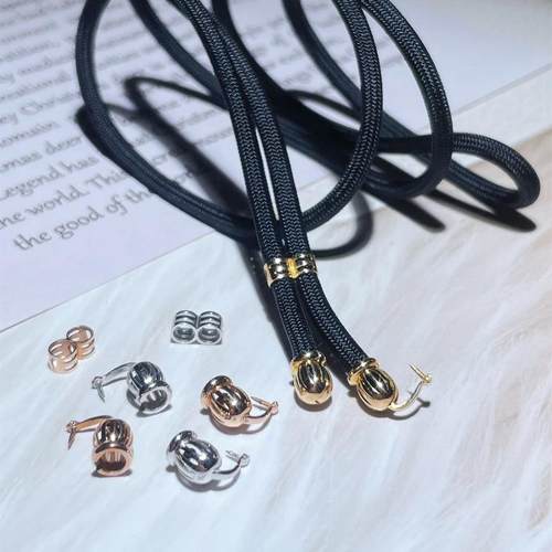 高货绳18k金收尾8字扣尾帽