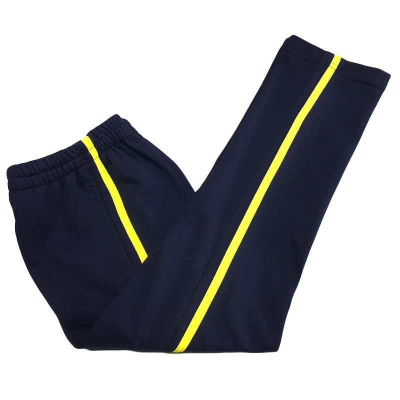 定制冬季加绒加厚全棉黄杠直筒裤