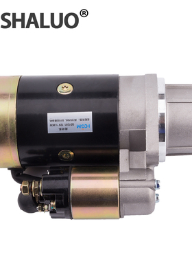 S195S1100柴油机启动机起动马达12v配件QD1201永磁发电减速开关顺