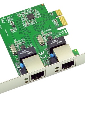 正品魔羯MOGE MC2248 PCI-E转网卡PCI-E2口千兆网卡PCIE1000M网卡