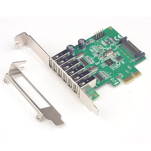 西霸FG-EU207A PCI-E转6口USB2.0卡半高PCIE6口USB2.0扩展卡NEC