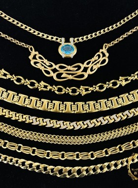 美国monet打标重工项链