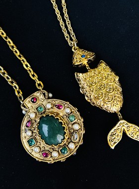 经典天然碧玉珍珠厚金动物