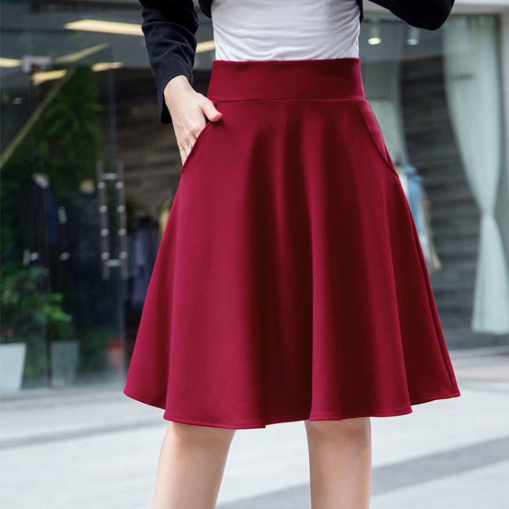 中长款高腰显瘦洋气半身裙