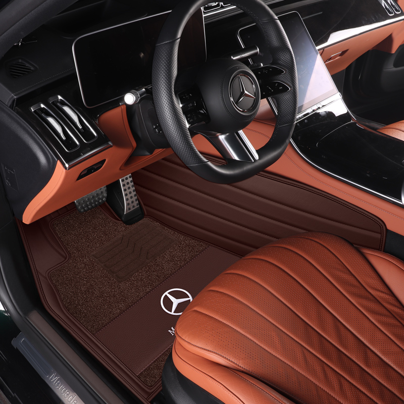 迈巴赫S480 奔驰S450L S400L GLS450 E300L GLE450真皮全包围脚垫