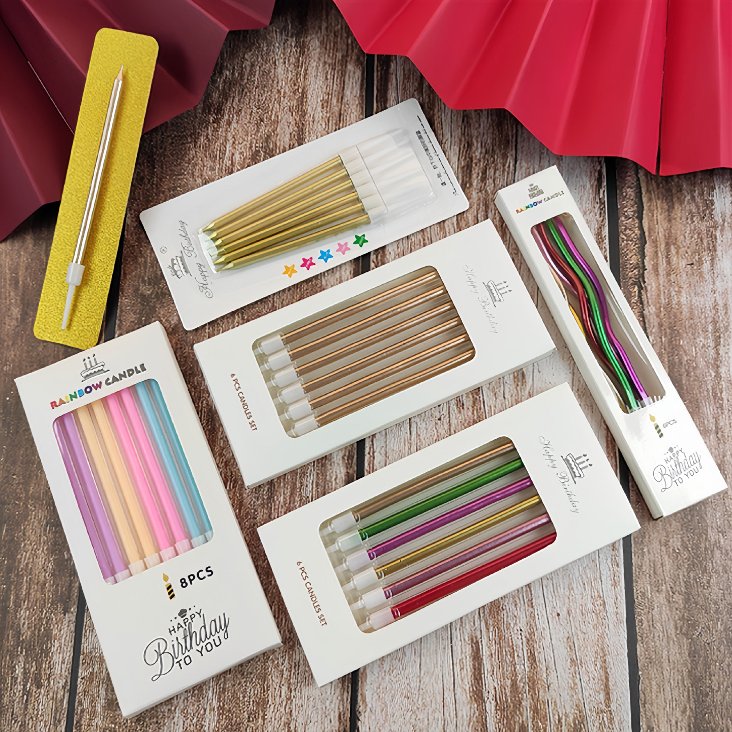 生日蛋糕用浪漫创意网红 ins蜡烛 儿童金色烘焙铅笔数字蜡烛