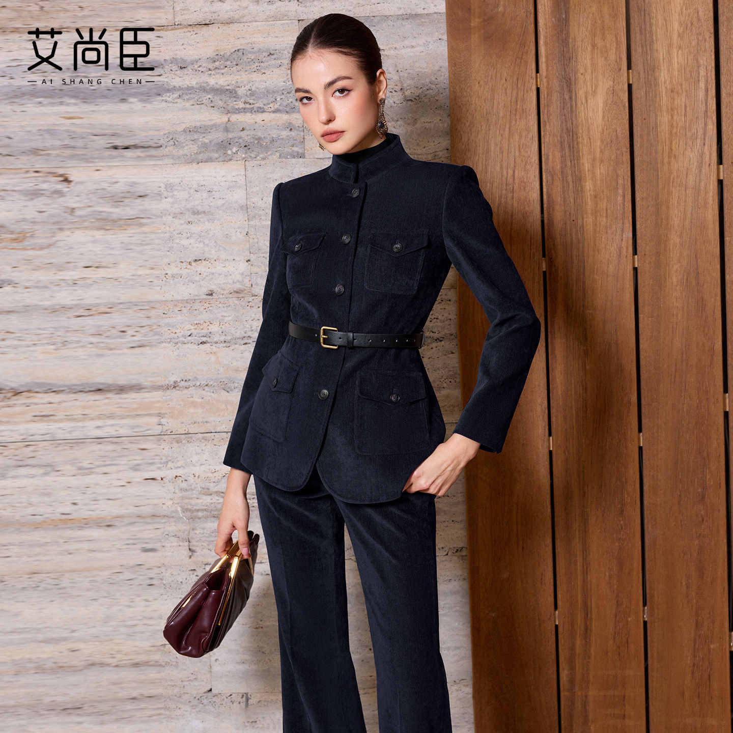 艾尚臣老钱风西装套装女春季轻奢通勤职业装两件套高级感修身显瘦