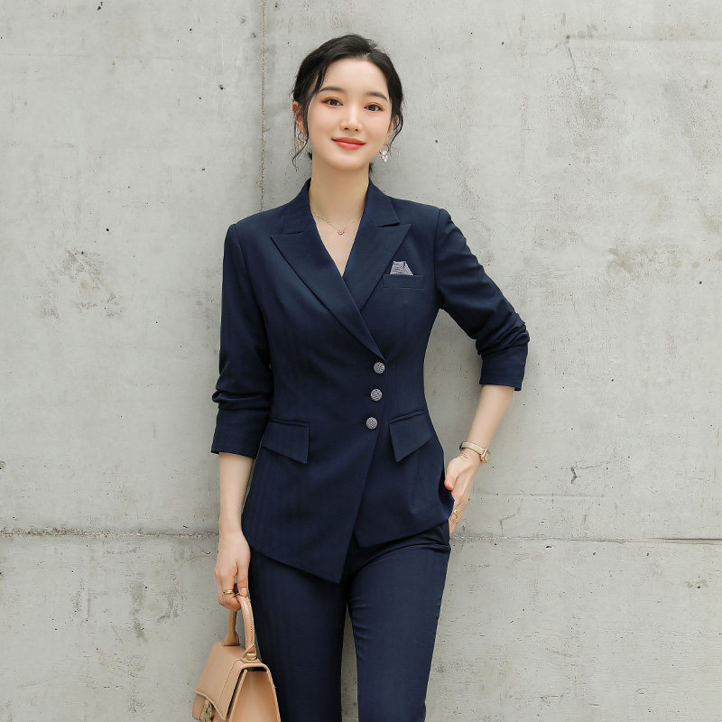 诗璐雅西服套装女士春秋职业装气质售楼部前台经理西装工作服薄款