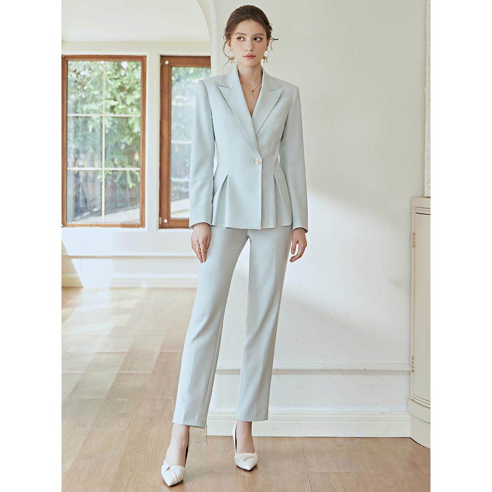 전문 정장 여성 비즈니스 가을 긴팔 정장 정장 기질 여신 스타일 가벼운 럭셔리 하이 엔드 바지 작업복 가을